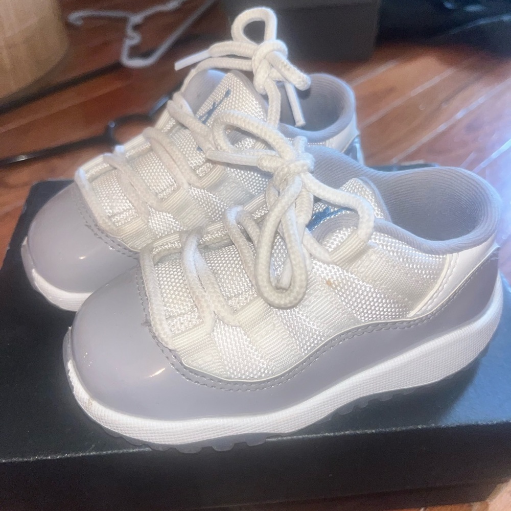 Kids White and Gray Sneakers